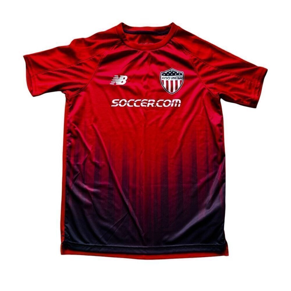 New Balance AYSO United Red Jersey American Soccer Organization Youth SZ L #2362